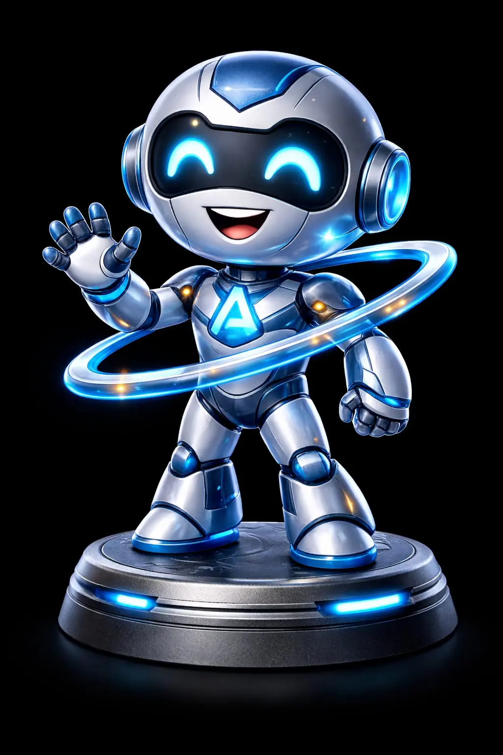 Mascote robô da Alpha Prime
