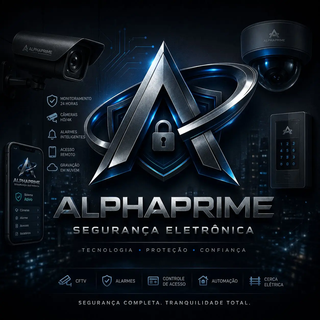 Soluções de segurança eletrônica Alpha Prime
